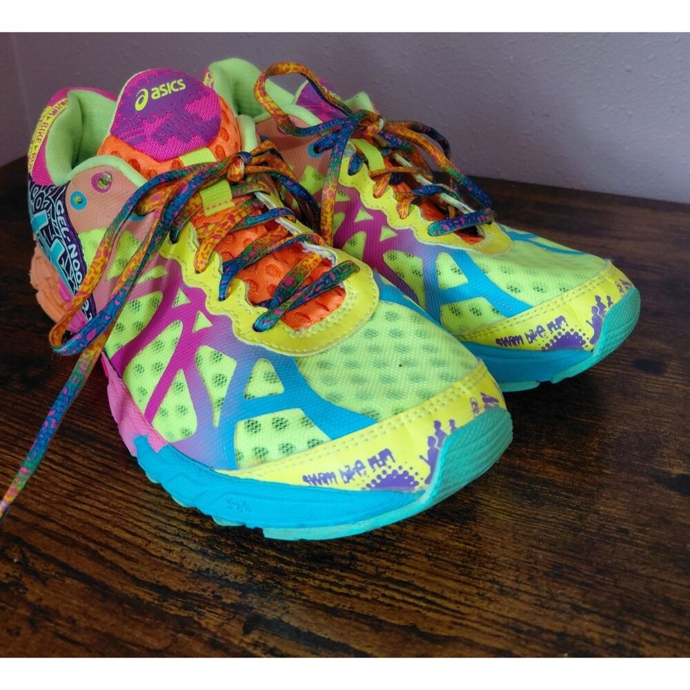 Asics Gel Noosa Tri 9 Multi T458N Rainbow Women's US Size 7 Running Sneakers
